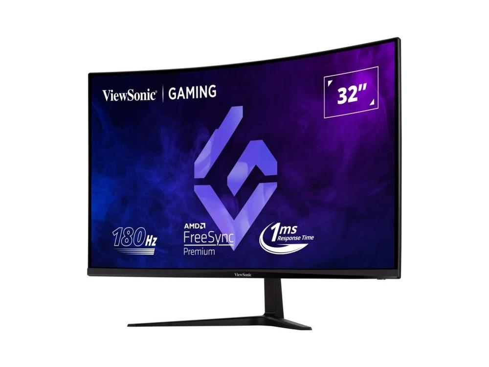 ViewSonic Moniteur de jeu incurvé OMNI 32 POUCES 165Hz QHD 1ms avec FreeSync Premium, résolution 2560x1440.