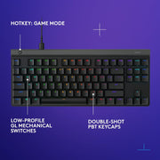 Clavier de gaming Logitech G515 TKL — profil bas, filaire, RGB