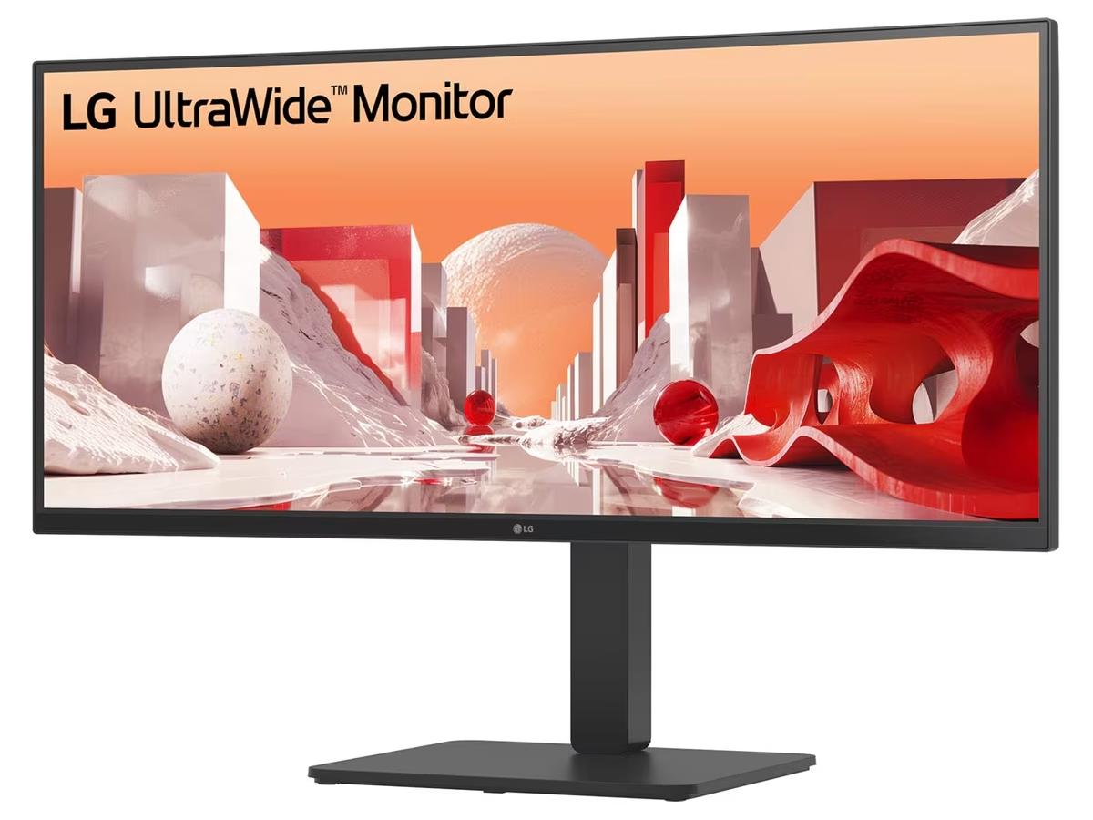Moniteur LG UltraWide WQHD IPS incurvé 34 po 34BA75QE-B pour entreprises avec USB-C, HDMI et DisplayPort, HDR, haut-parleurs intégrés, 60 Hz
