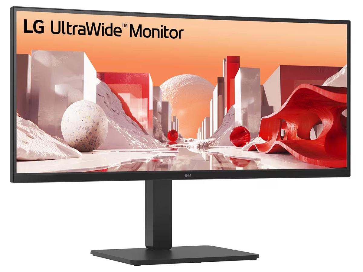 Moniteur LG UltraWide WQHD IPS incurvé 34 po 34BA75QE-B pour entreprises avec USB-C, HDMI et DisplayPort, HDR, haut-parleurs intégrés, 60 Hz