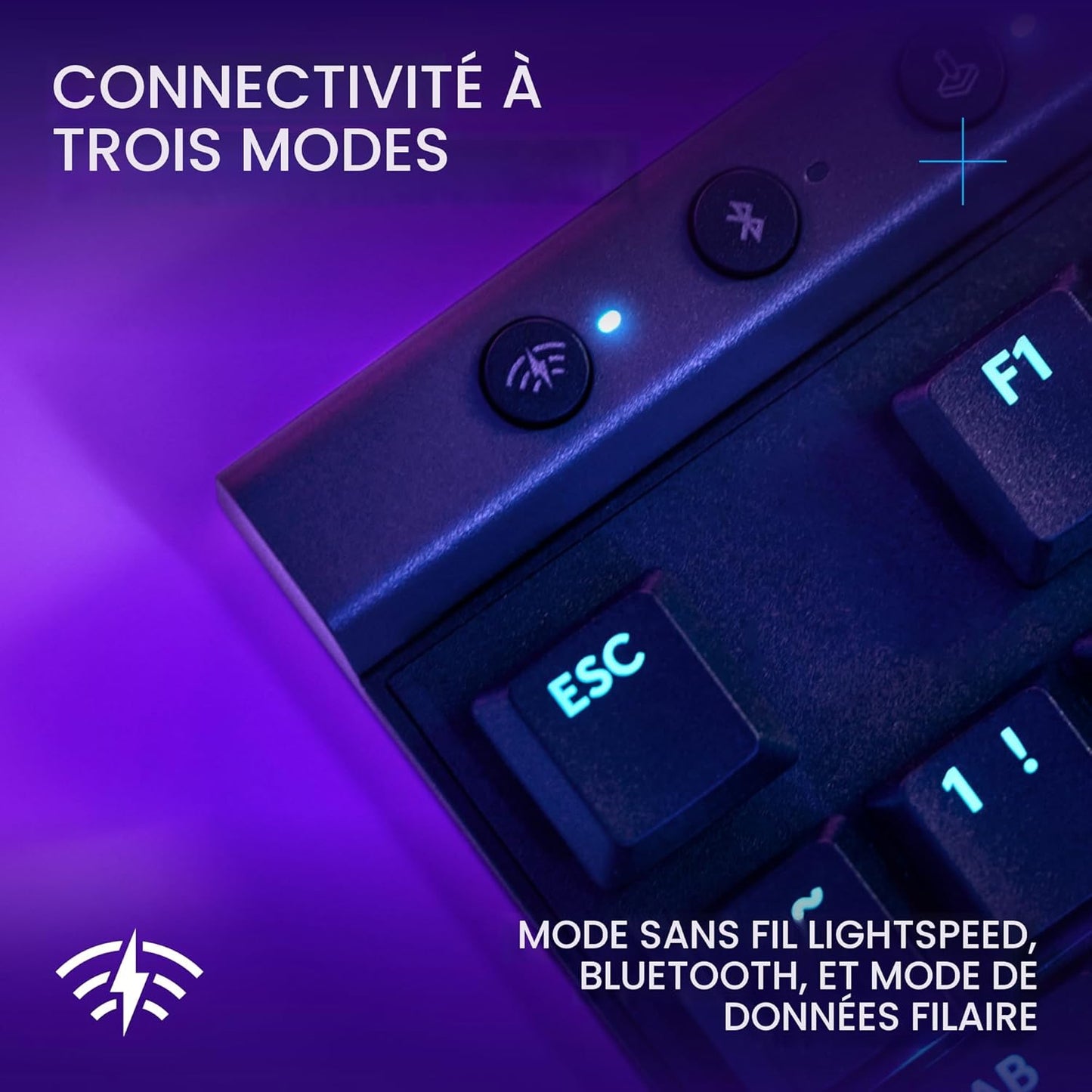 CLAVIER DE JEU TKL LOGITECH G515 LIGHTSPEED TACTILE (NOIR)