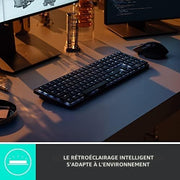 Clavier mécanique sans fil Logitech MX Mechanical Mini — clicky, graphite