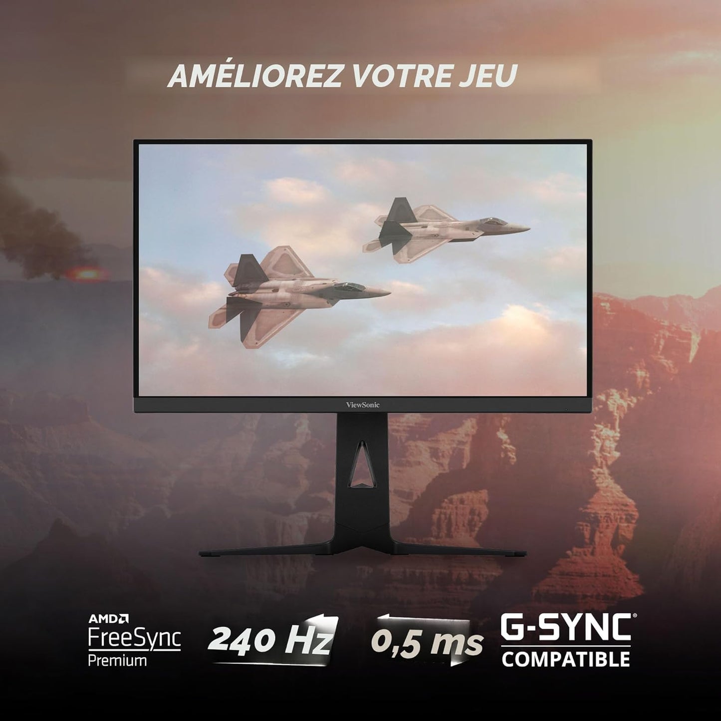 ViewSonic XG2736-2K Moniteur de jeu IPS 27" 1440p avec 240 Hz
