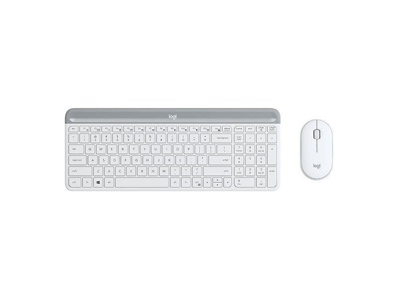 Ensemble clavier et souris sans fil Logitech MK470 Slim - blanc cassé