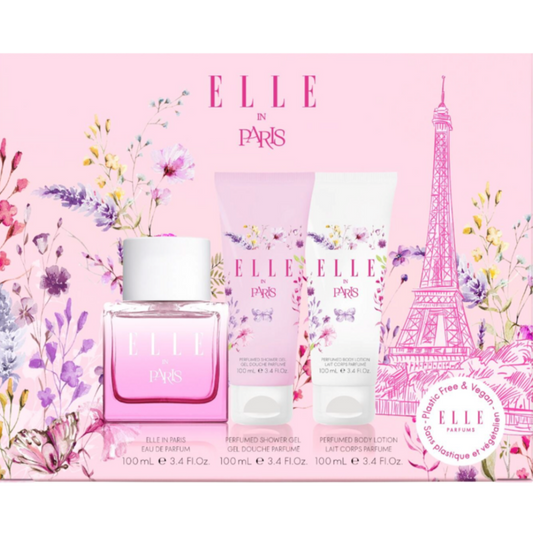 Coffret ELLE in Paris Eau de parfum + gel + lotion