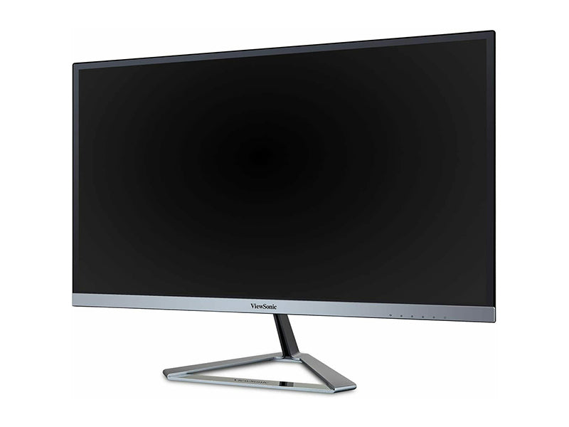 ViewSonic Moniteur IPS ultra-fin Full HD de 27 pouces, 1920 x 1080, entrées HDMI, DisplayPort et VGA, haut-parleurs doubles intégrés.