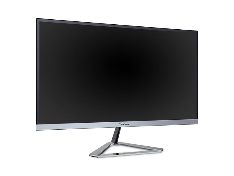 ViewSonic Moniteur IPS ultra-fin Full HD de 27 pouces, 1920 x 1080, entrées HDMI, DisplayPort et VGA, haut-parleurs doubles intégrés.