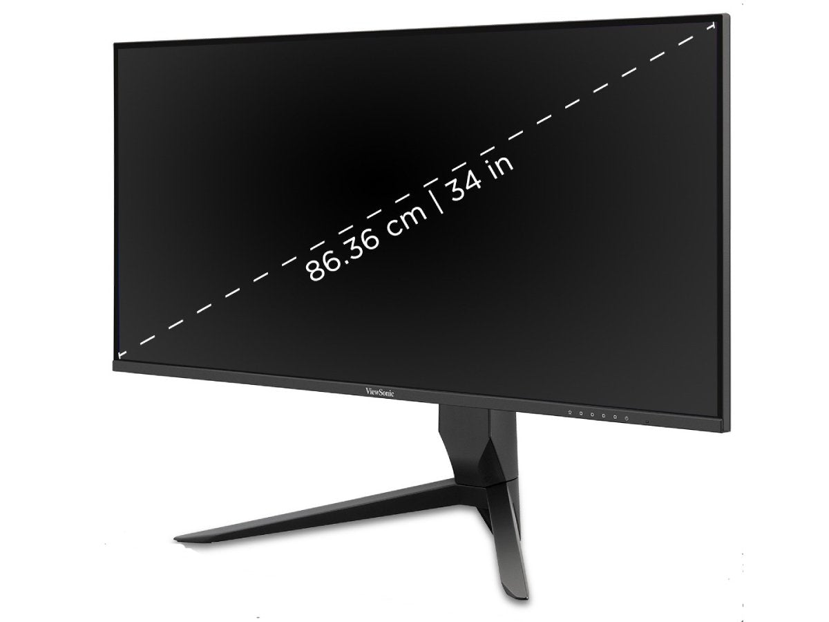 ViewSonic Moniteur de jeu ergonomique 34 pouces 1 ms 165 Hz avec FreeSync Premium, résolution 3440 x 1440.