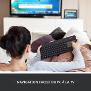Clavier sans fil tactile Logitech K400 Plus — français