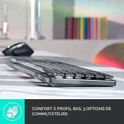 Clavier mécanique sans fil Logitech MX Mechanical Mini — clicky, graphite