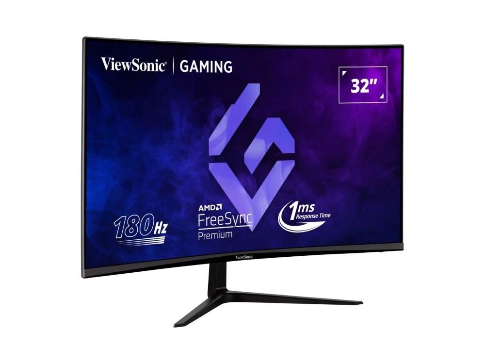 ViewSonic Moniteur de jeu incurvé OMNI 32 POUCES 165Hz QHD 1ms avec FreeSync Premium, résolution 2560x1440.