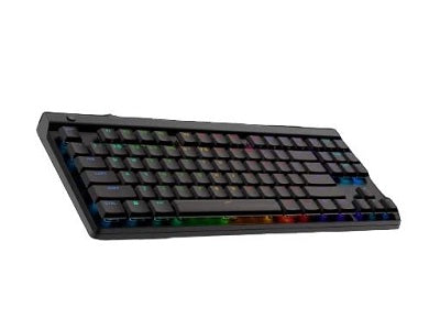 Logitech Gaming 515 TKL Clavier de jeu filaire à profil bas, RVB entièrement personnalisable, touches PBT à double tir, commutateurs tactiles/marron – Noir
