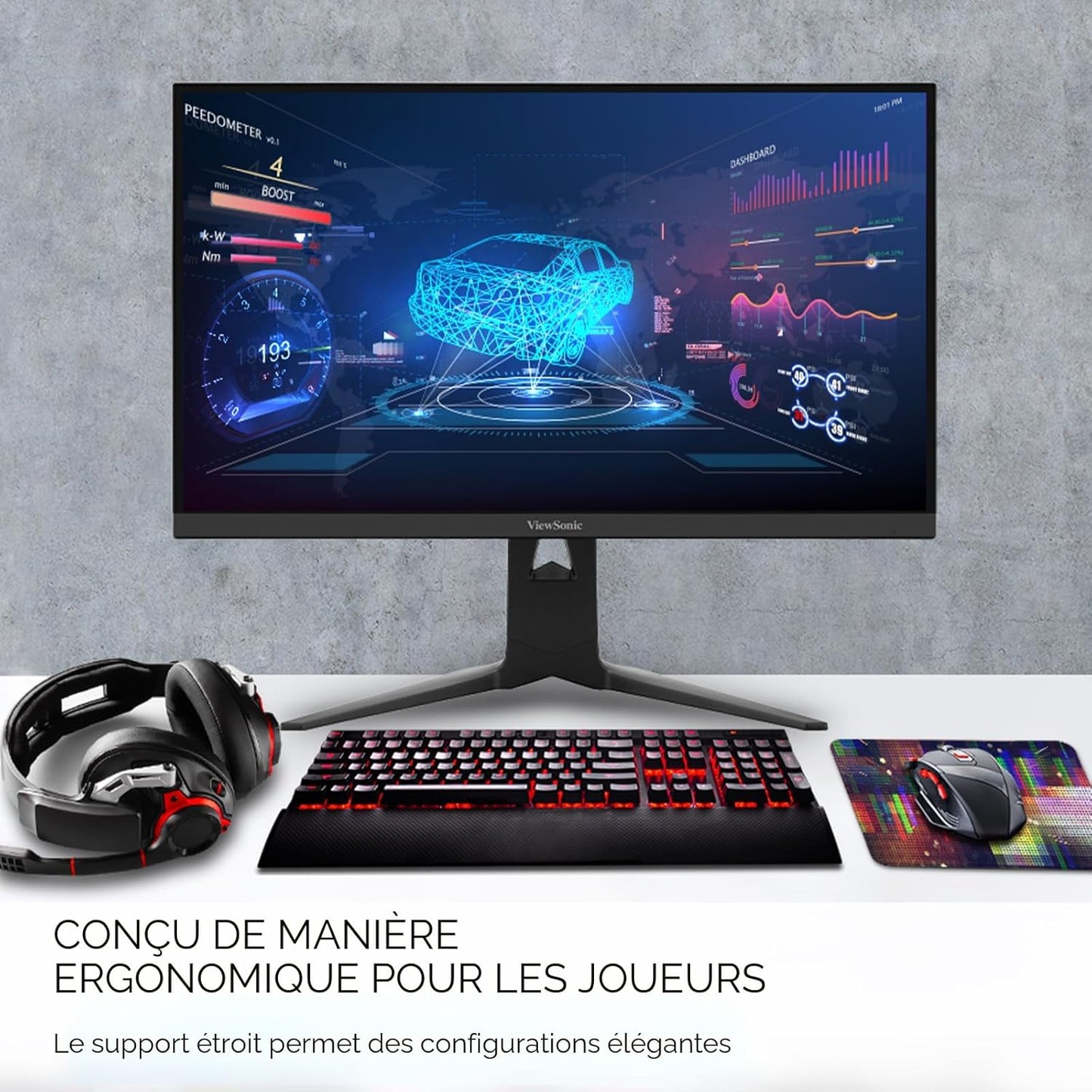 ViewSonic XG2736-2K Moniteur de jeu IPS 27" 1440p avec 240 Hz