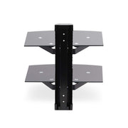 Étagère audiovisuelle murale double StarTech.com – Hauteur réglable, verre trempé