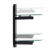 Étagère audiovisuelle murale double StarTech.com – Hauteur réglable, verre trempé
