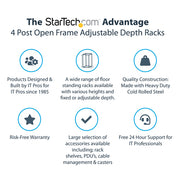 Armoire rack StarTech.com 4POSTRACK42 42U 4 montants – 600 kg