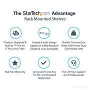 Étagère pour rack StarTech.com CABSHELF116 1U – 20 kg
