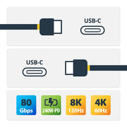 Câble StarTech.com CC3FT80GUSB4CABLE USB C vers USB C – 0,9 m, USB4 Gen 4x2