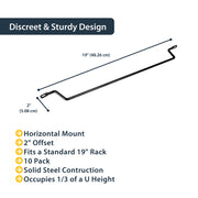 Barre de laçage de câbles pour rack StarTech.com CMLB102 1U