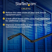 Barre de laçage de câbles pour rack StarTech.com CMLB102 1U