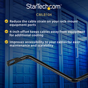Barre de laçage de câbles pour rack StarTech.com CMLB104 1U