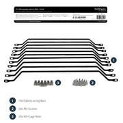Barre de laçage de câbles pour rack StarTech.com CMLB104 1U