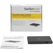 Station d’accueil USB-C StarTech.com – HDMI/VGA, 3 ports USB 3.0, Ethernet Gigabit, lecteurs SD/microSD, PD 100 W