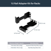 Régleur de profondeur pour rack StarTech.com RDA1U – 40 kg
