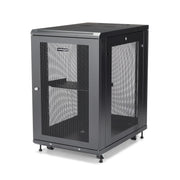StarTech.com Armoire Rack Serveur 18U à 4 Montants, Armoire Verrouillable 19 po pour Ordinateur/AV/Équipement IT, Rack Réseau pour Bureau/Domicile avec Roulettes et Rails de Montage Ajustables