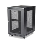StarTech.com Armoire Rack Serveur 18U à 4 Montants, Armoire Verrouillable 19 po pour Ordinateur/AV/Équipement IT, Rack Réseau pour Bureau/Domicile avec Roulettes et Rails de Montage Ajustables