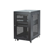 StarTech.com Armoire Rack Serveur 18U à 4 Montants, Armoire Verrouillable 19 po pour Ordinateur/AV/Équipement IT, Rack Réseau pour Bureau/Domicile avec Roulettes et Rails de Montage Ajustables