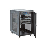 StarTech.com Armoire Rack Serveur 18U à 4 Montants, Armoire Verrouillable 19 po pour Ordinateur/AV/Équipement IT, Rack Réseau pour Bureau/Domicile avec Roulettes et Rails de Montage Ajustables
