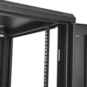 StarTech.com Armoire Rack Serveur 18U à 4 Montants, Armoire Verrouillable 19 po pour Ordinateur/AV/Équipement IT, Rack Réseau pour Bureau/Domicile avec Roulettes et Rails de Montage Ajustables