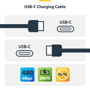 Câble StarTech.com USB2CC3FNCBR USB C vers USB C – 0,91 m, USB 2.0