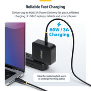Câble StarTech.com USB2CC6FNCBR USB C vers USB C – 1,8 m, USB 2.0