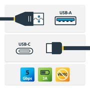 Câble StarTech.com USB315AC1M USB A vers USB C – 1 m, USB 3.2 Gen 1 (3.1 Gen 1)