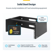 Armoire rack murale StarTech.com WALLMOUNT4 4U 2 montants – 20 kg