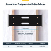 Armoire rack murale StarTech.com WALLMOUNT4 4U 2 montants – 20 kg